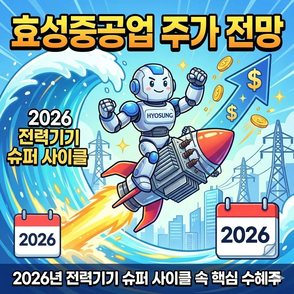 효성중공업 주가 전망, 2026년 전력기기 슈퍼 사이클 속 핵심 수혜주