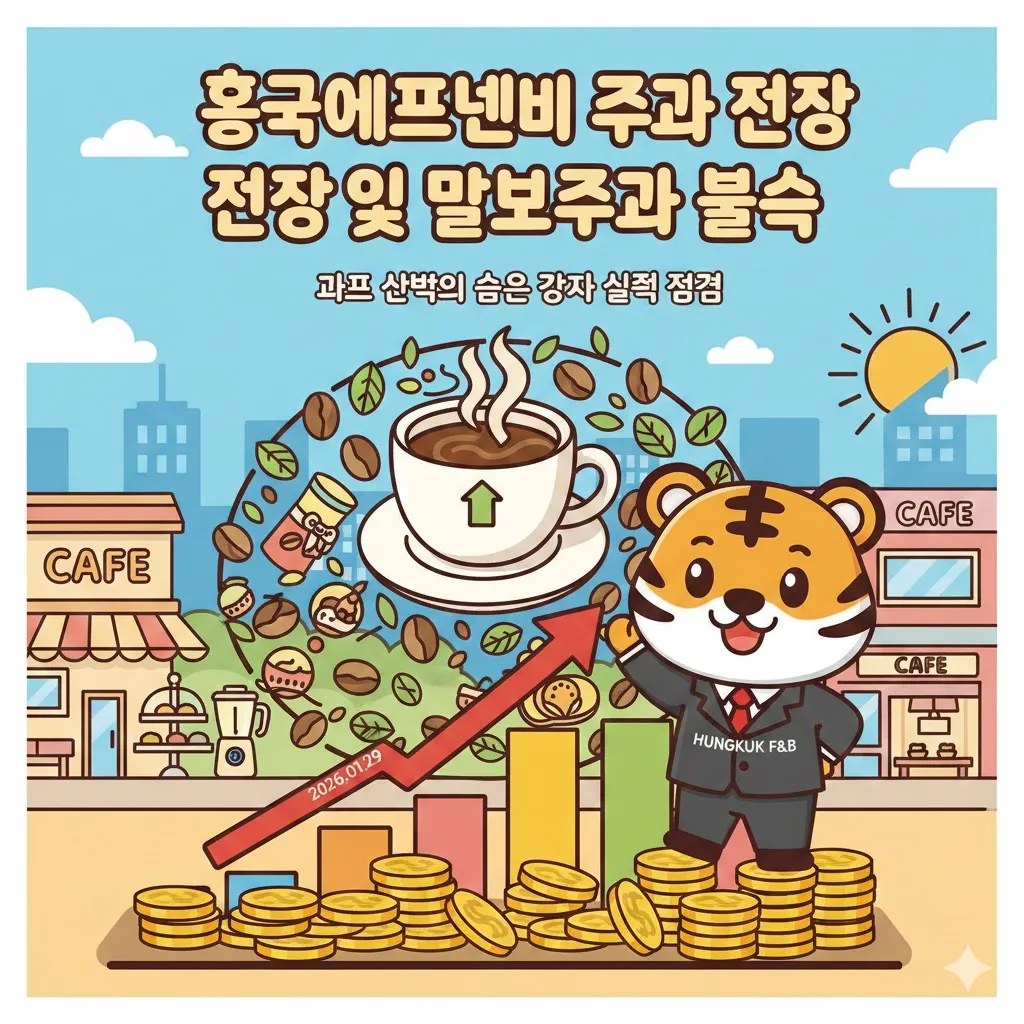 흥국에프엔비 주가 전망 및 목표주가 분석, 카페 산업의 숨은 강자 실적 점검