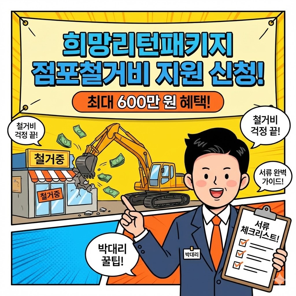 희망리턴패키지 점포철거비 지원 신청, 최대 600만 원 혜택과 서류 체크리스트