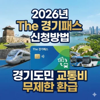 2026년 The 경기패스 신청방법, 경기도민 교통비 무제한 환급받는 법