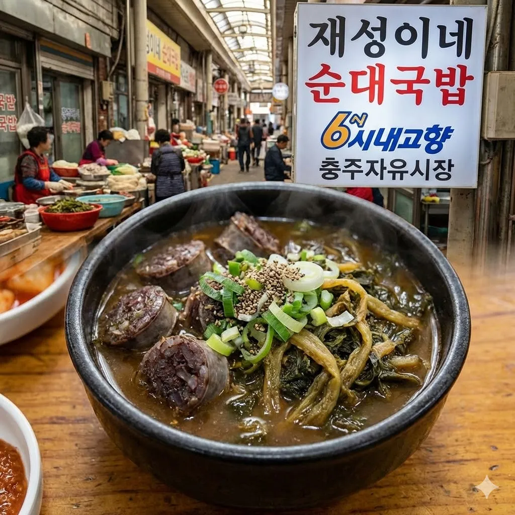 6시내고향 충주자유시장 시래기 순대국밥, 재성이네 순대국밥의 깊은 국물 맛의 비결은 무엇일까?
