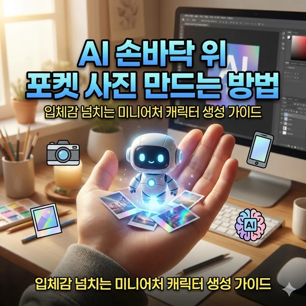 AI 손바닥 위 포켓 사진 만드는 방법, 입체감 넘치는 미니어처 캐릭터 생성 가이드