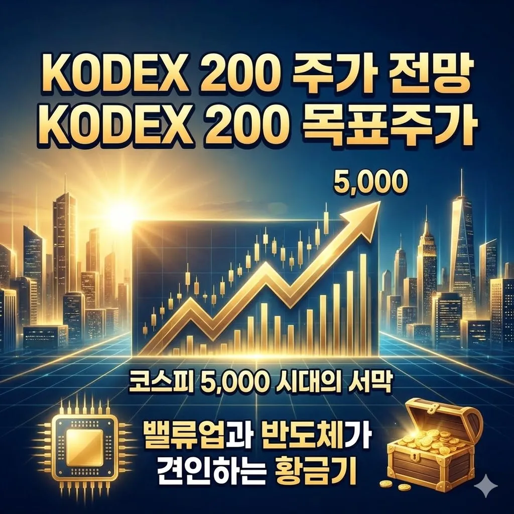 KODEX 200 주가 전망 및 KODEX 200 목표주가, 코스피 5,000 시대의 서막, 밸류업과 반도체가 견인하는 황금기