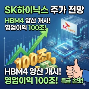 SK하이닉스 주가 전망, HBM4 양산 개시와 영업이익 100조의 '특급 손맛'