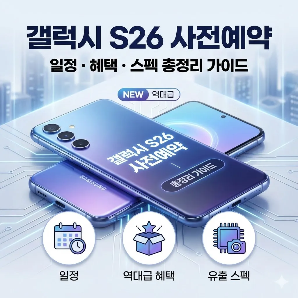 갤럭시 s26 사전예약, 일정부터 역대급 혜택, 유출 스펙까지 총정리 가이드
