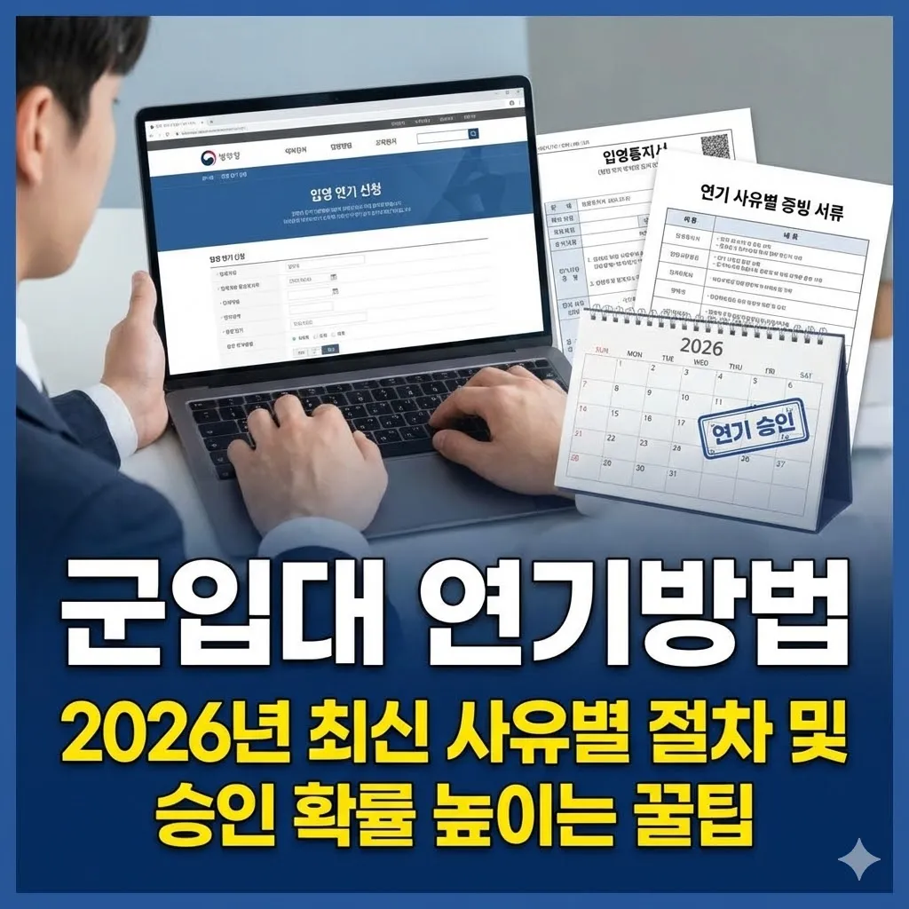 군입대 연기방법, 2026년 최신 사유별 절차 및 승인 확률 높이는 꿀팁