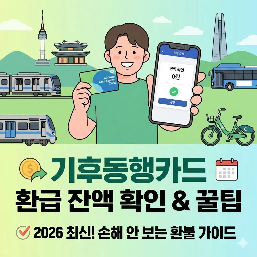 기후동행카드 환급 잔액 확인 방법, 2026년 최신 가이드 및 손해 안 보는 환불 팁