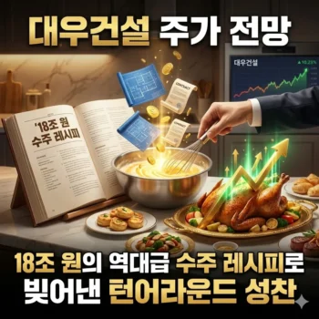 대우건설 주가 전망 18조 원의 역대급 수주 레시피로 빚어낸 턴어라운드 성찬