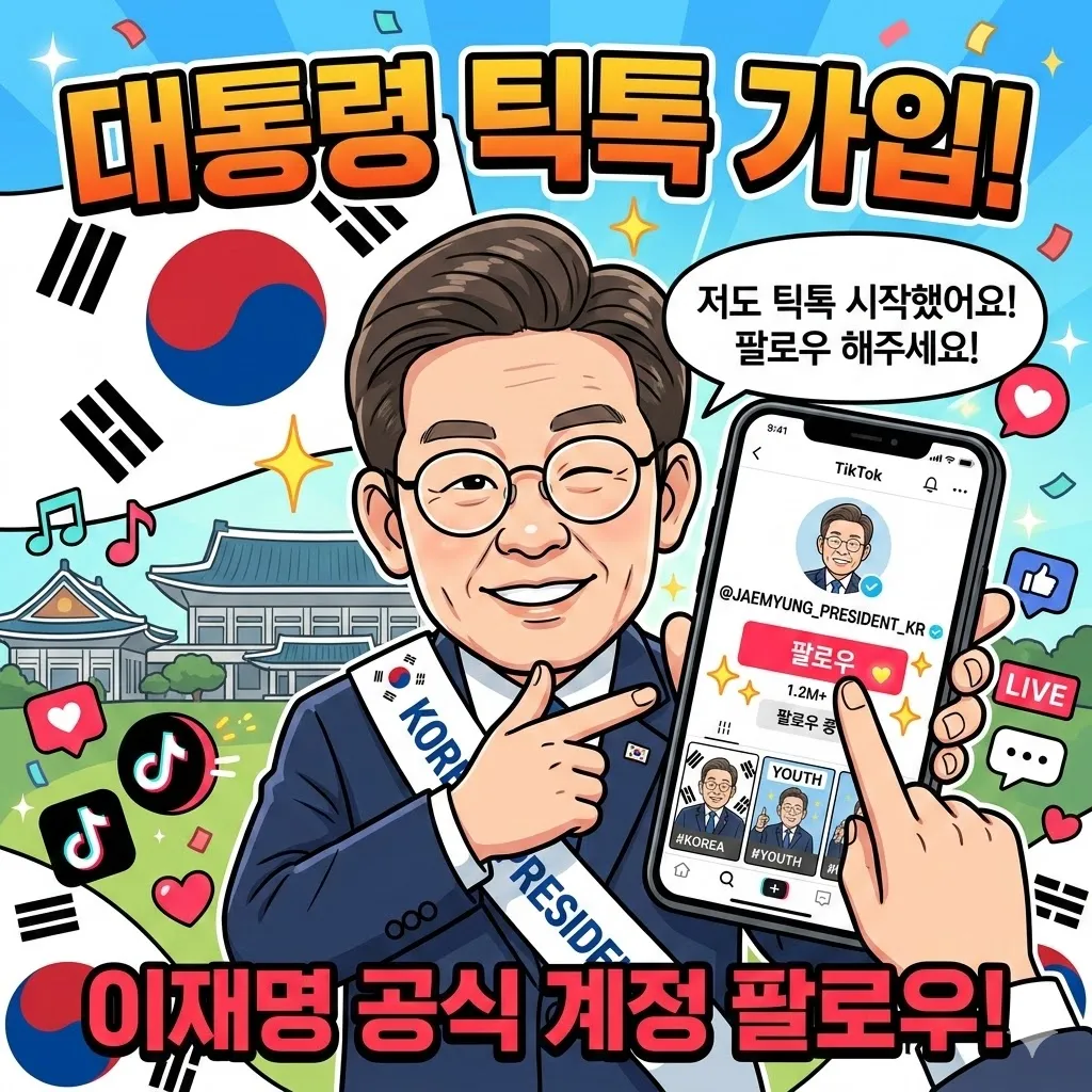 대통령 틱톡 가입, 이재명 대통령 틱톡 공식 계정 주소 팔로우 하기