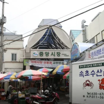 동네한바퀴 속초관광수산시장 술빵 오징어순대 택배 주문 및 위치 안내