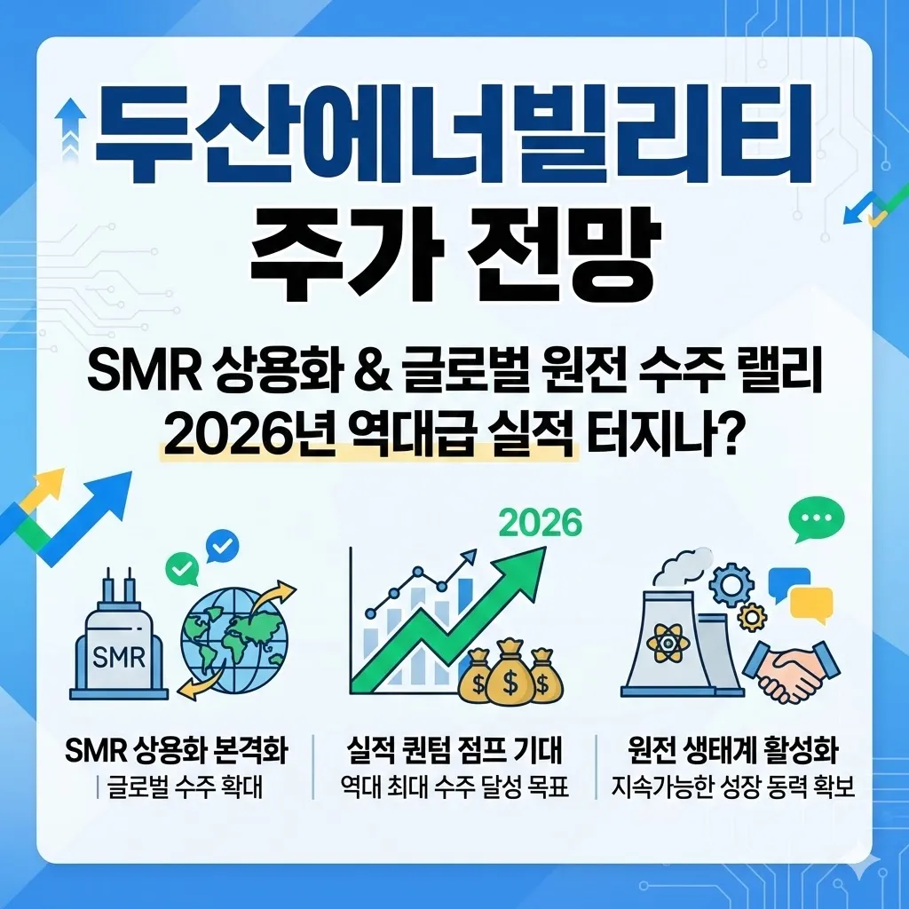 두산에너빌리티 주가 전망, SMR 상용화와 글로벌 원전 수주 랠리, 2026년 역대급 실적 터지나