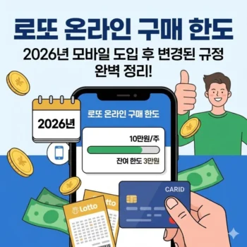 로또 온라인 구매 한도, 2026년 모바일 도입 후 변경된 규정 완벽 정리