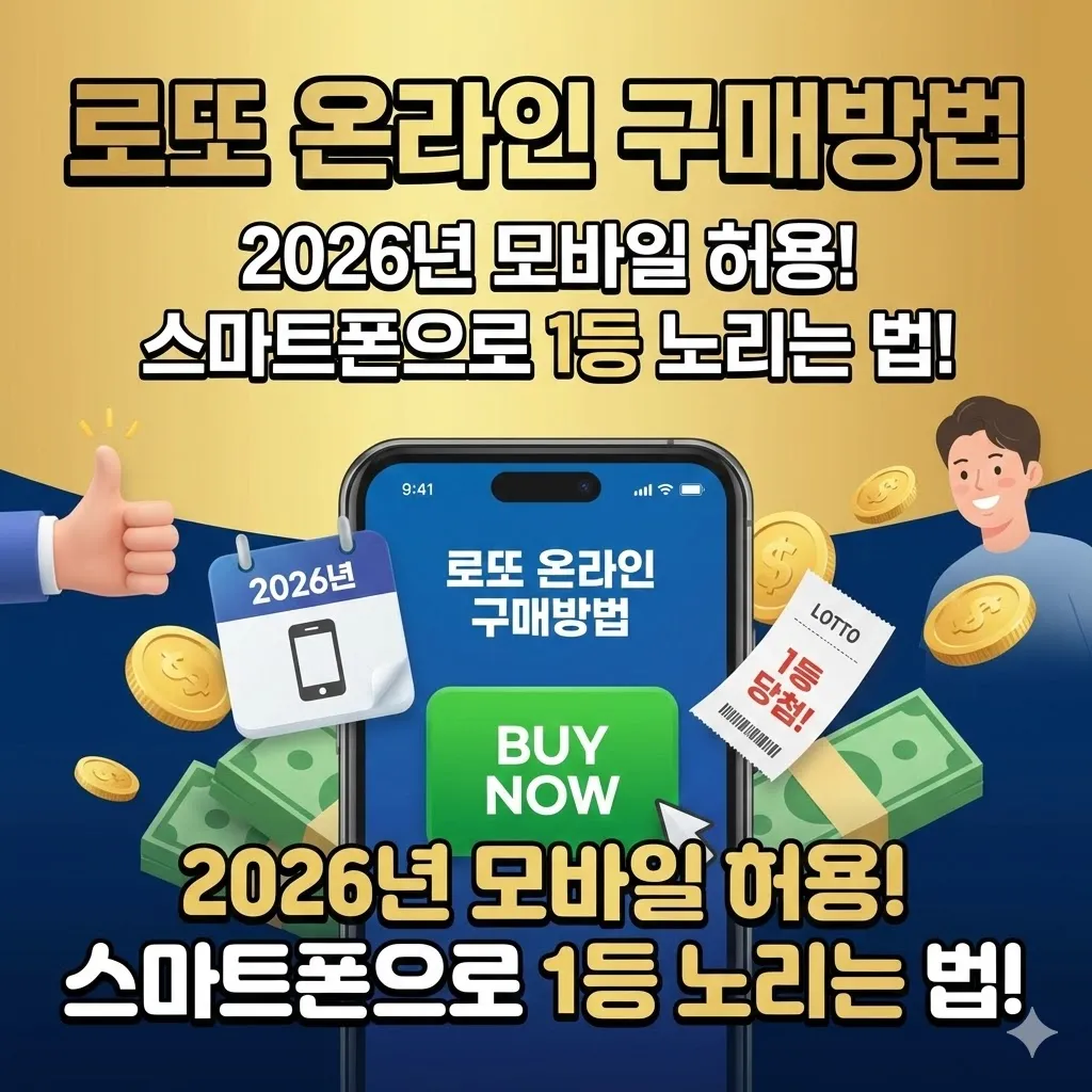 로또 온라인 구매방법, 2026년 모바일 허용! 스마트폰으로 1등 노리는 법