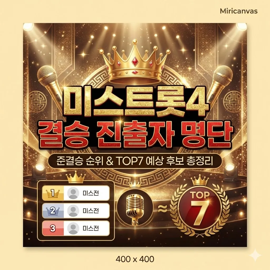 미스트롯4 결승 진출자 명단, 준결승 순위와 TOP7 예상 후보 총정리