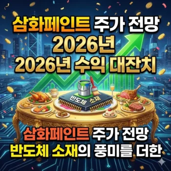 삼화페인트 주가 전망 반도체 소재의 풍미를 더한 2026년 수익 대잔치