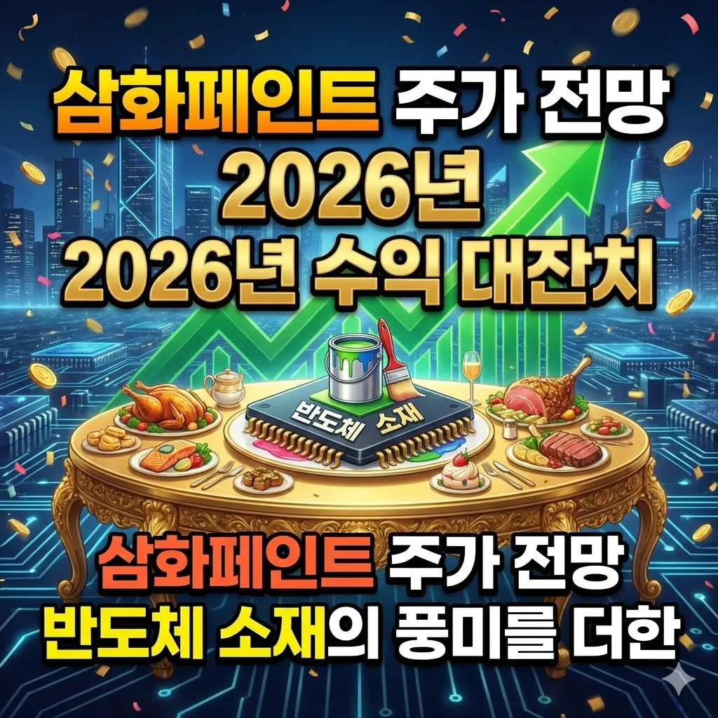 삼화페인트 주가 전망 반도체 소재의 풍미를 더한 2026년 수익 대잔치