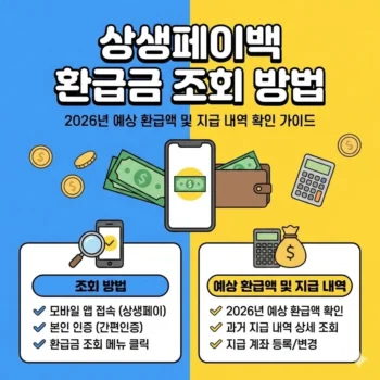 상생페이백 환급금 조회 방법 2026년 예상 환급액 및 지급 내역 확인 가이드