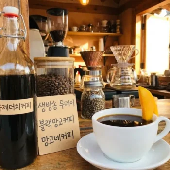 생방송 투데이 수제더치커피 블랙망고커피 망고네커피