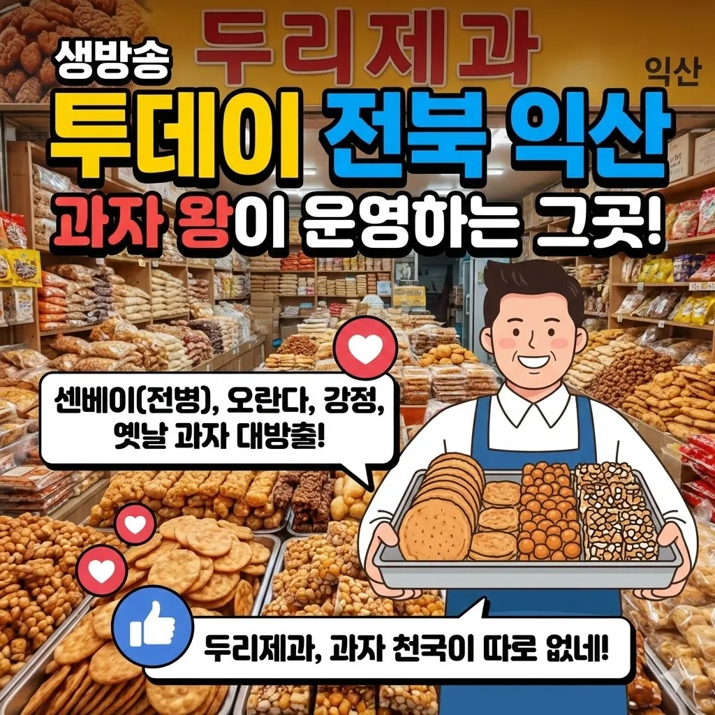 생방송 투데이 전북 익산 과자 왕이 운영하는 그곳, 센베이(전병) 오란다 강정 각종 옛날 과자 두리제과 과자 천국이 따로 없네