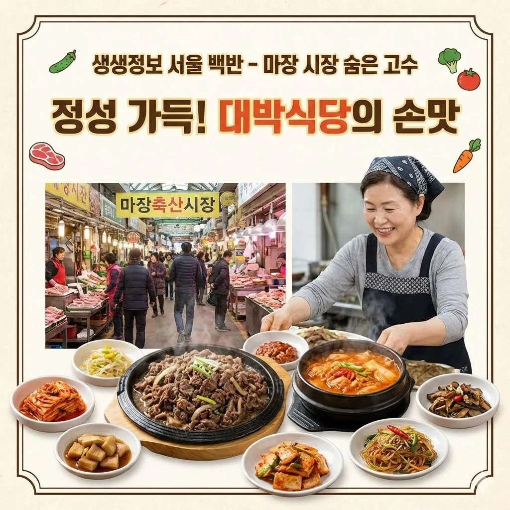 생생정보 서울 백반 - 마장 축산물 시장의 숨은 고수, 정성이 듬뿍 담긴 대박식당의 손맛