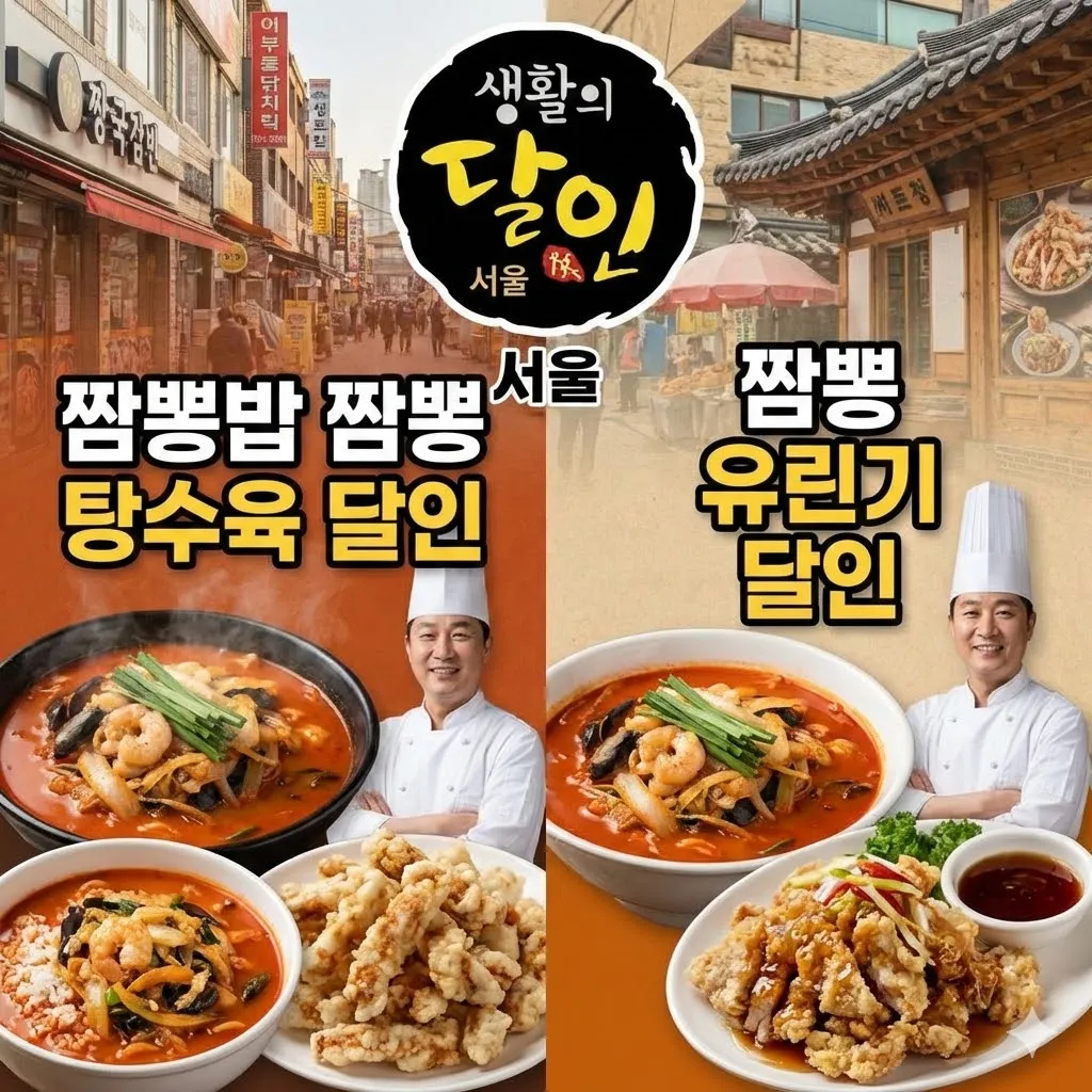 생활의달인 서울 짬뽕 짬뽕밥 탕수육 유린기 달인들의 진검승부