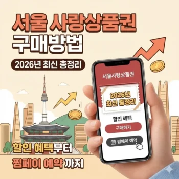 서울사랑상품권 구매방법 2026년 최신 총정리, 할인 혜택부터 찜페이 예약까지