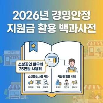 소상공인 바우처 25만원 사용처, 2026년 경영안정 지원금 활용 백과사전
