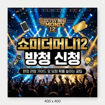쇼미더머니12 방청 신청 방법, 현장 관람 가이드 및 당첨 확률 높이는 꿀팁