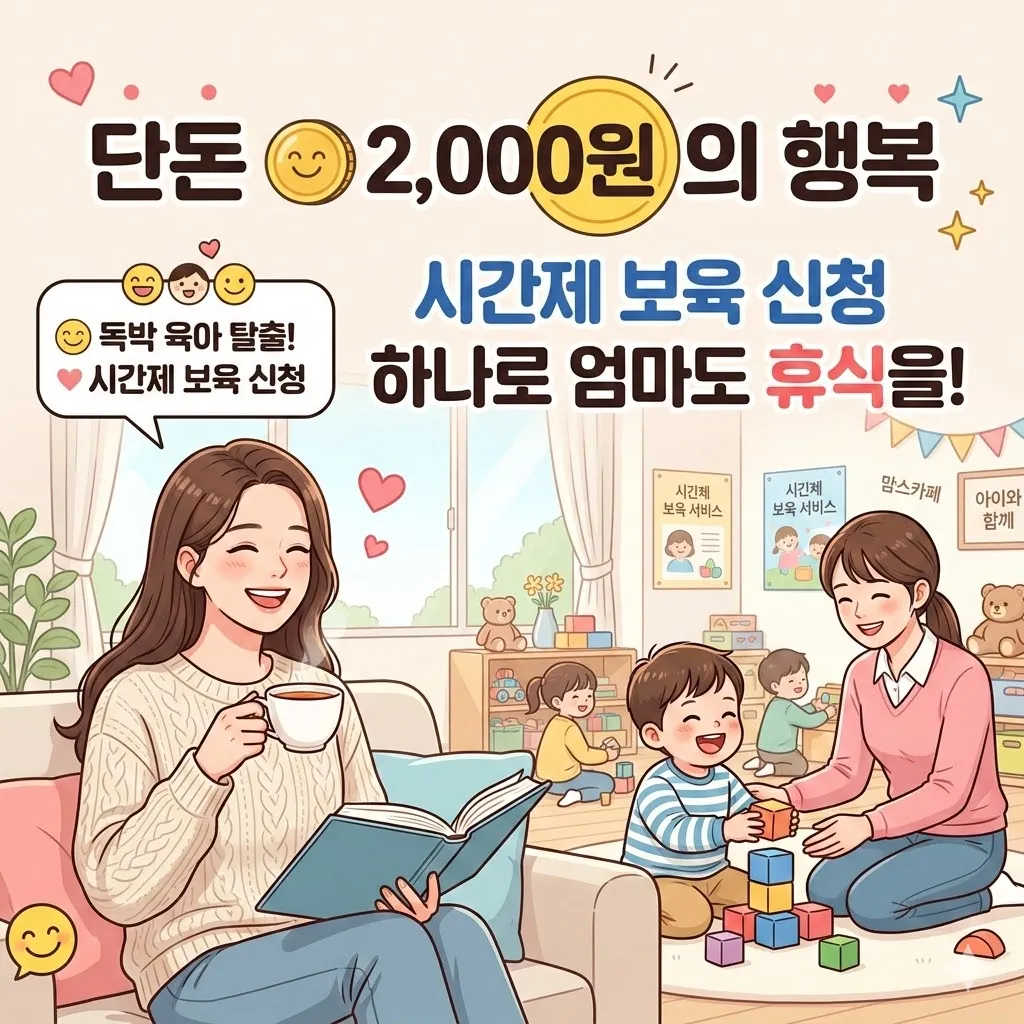 시간제 보육 신청 통해 독박 육아 탈출하는 법,단돈 2,000원의 행복 시간제 보육 신청 하나로 엄마도 휴식을!