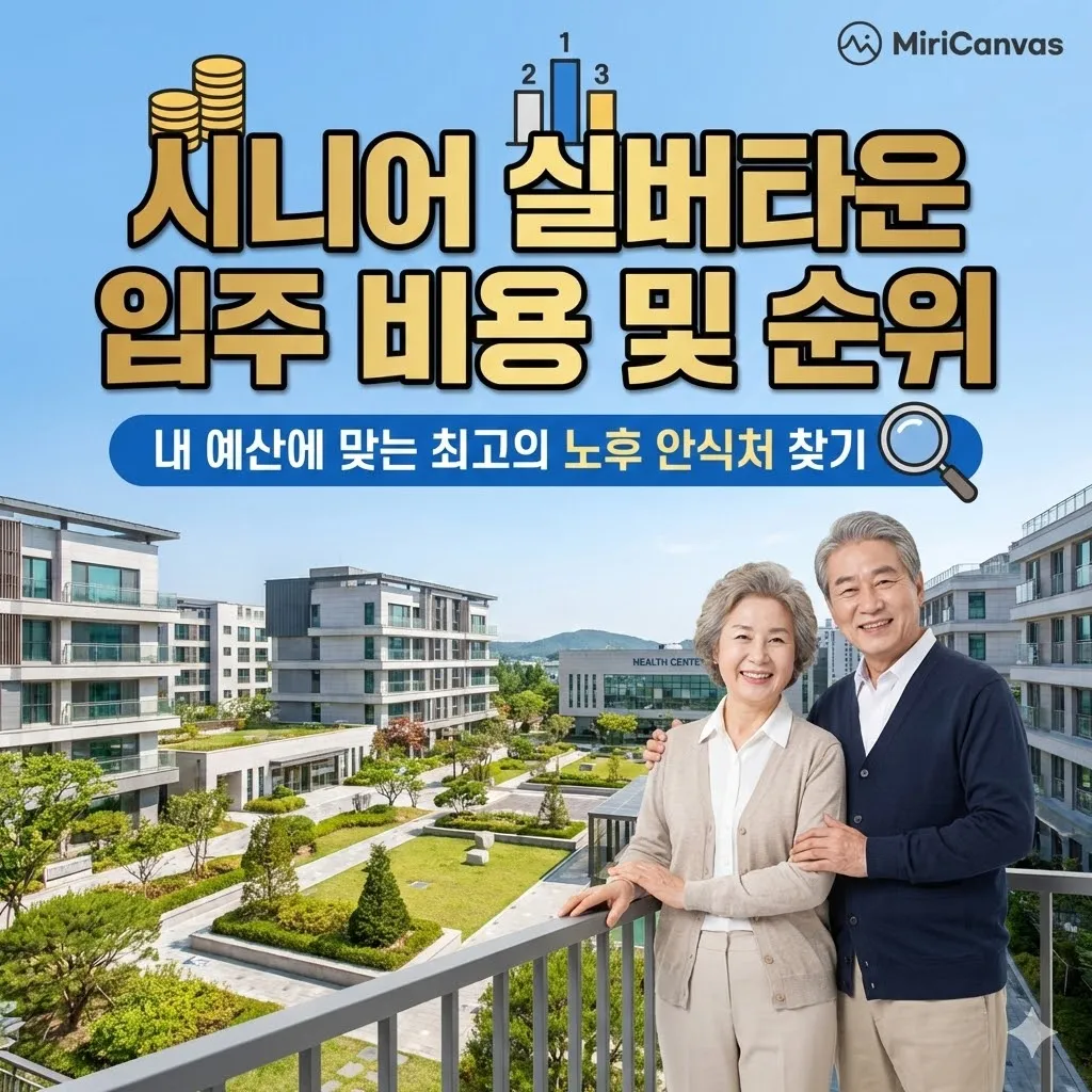 시니어 실버타운 입주 비용 및 순위, 내 예산에 맞는 최고의 노후 안식처 찾기
