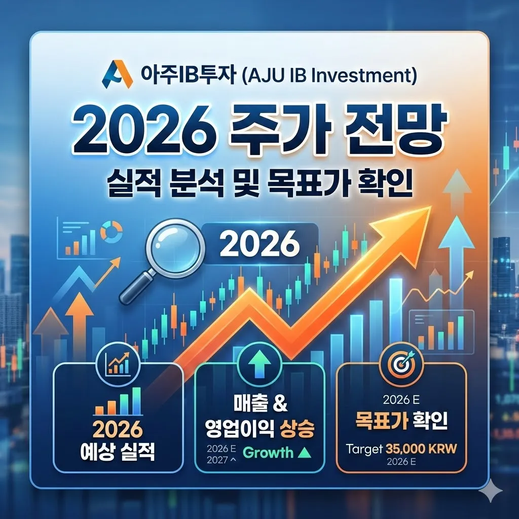 아주IB투자 주가 전망 2026년 실적 분석 및 목표가 확인