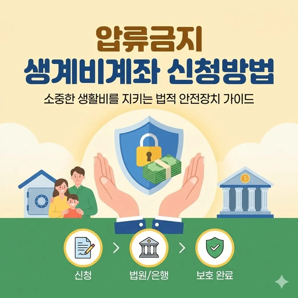 압류금지 생계비계좌 신청방법, 소중한 생활비를 지키는 법적 안전장치 가이드