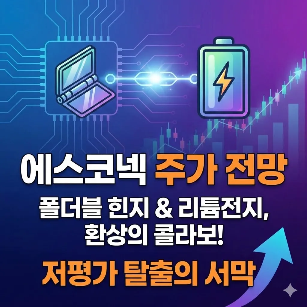 에스코넥 주가 전망 폴더블 힌지와 리튬전지의 환상적인 콜라보, 저평가 탈출의 서막