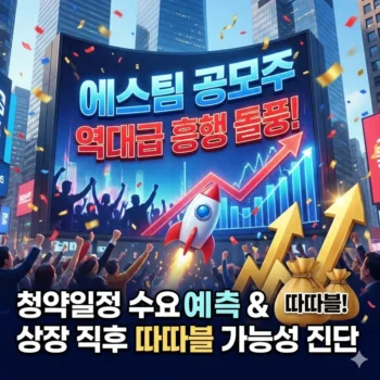 에스팀 공모주 청약일정 수요예측' 역대급 흥행 돌풍! 상장 직후 따따블 가능성 진단