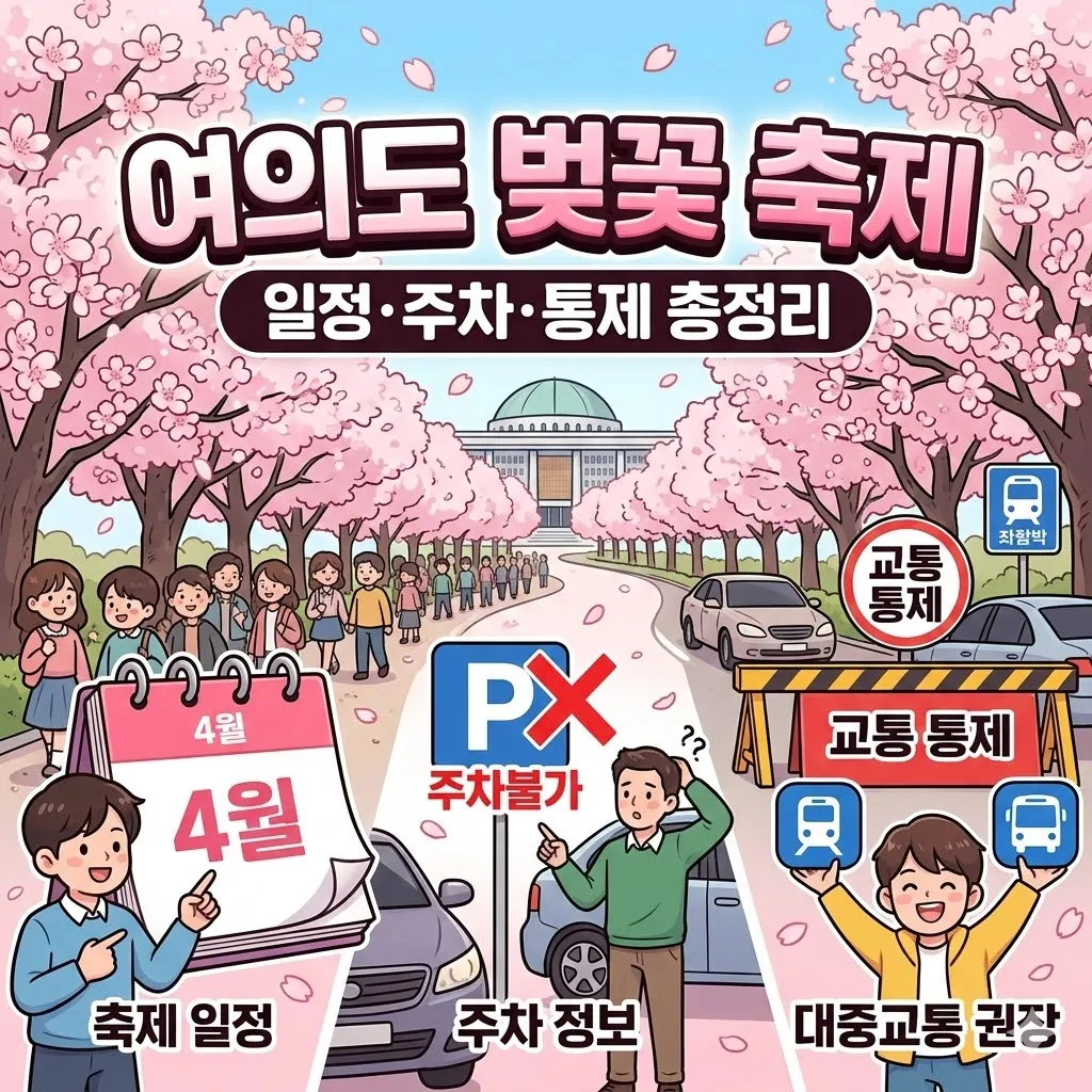 여의도 벚꽃 축제 일정 및 주차, 교통 통제 정보 정리