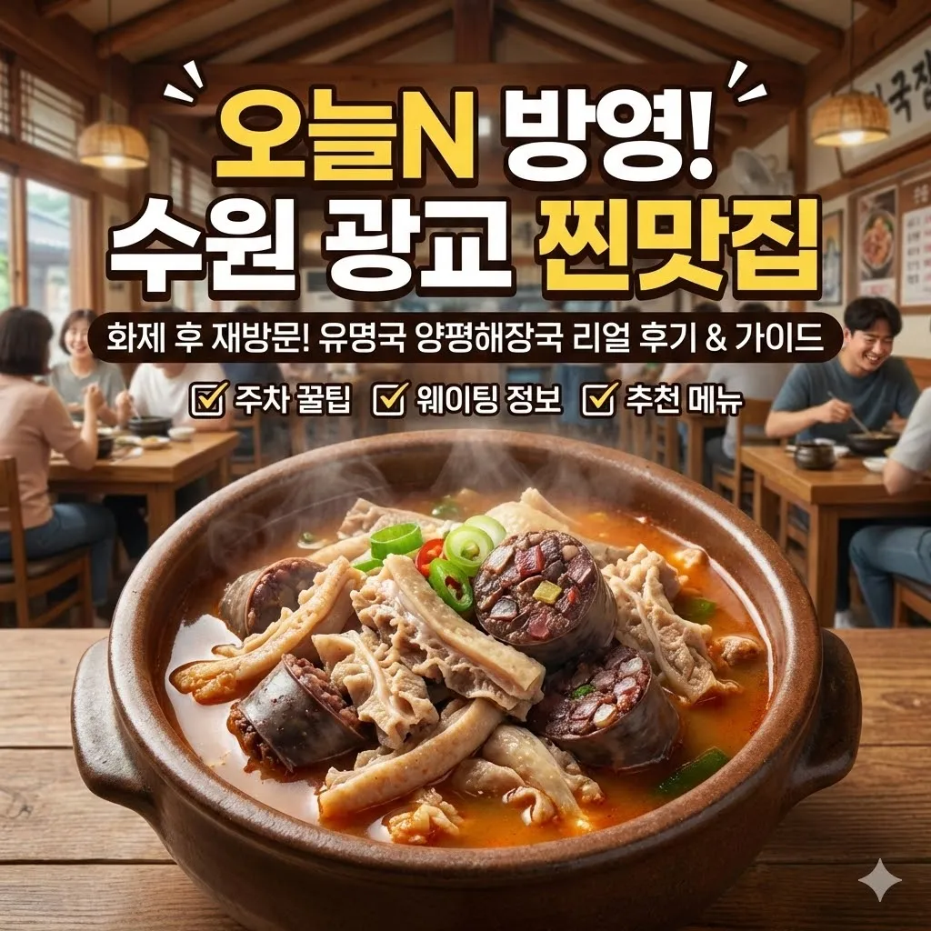 오늘N 수원 광교 양평해장국 맛집, 화제 후 방영된 유명국 양평해장국 리얼 방문 가이드