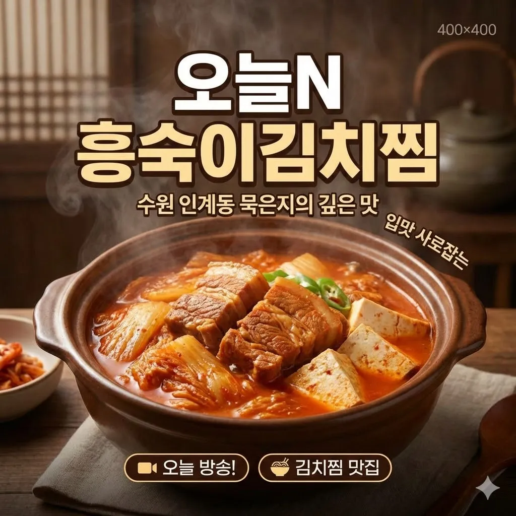 오늘N 수원 김치찜 흥숙이김치찜, 입맛 사로잡는 인계동 묵은지의 깊은 맛