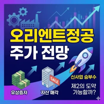 오리엔트정공 주가 전망 유상증자와 자산 매각을 통한 신사업 승부수, 제2의 도약 가능할까