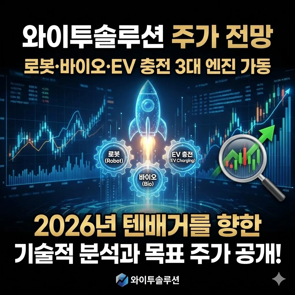 와이투솔루션 주가 전망 로봇·바이오·EV 충전 3대 엔진 가동, 2026년 텐배거를 향한 기술적 분석과 목표 주가 공개!