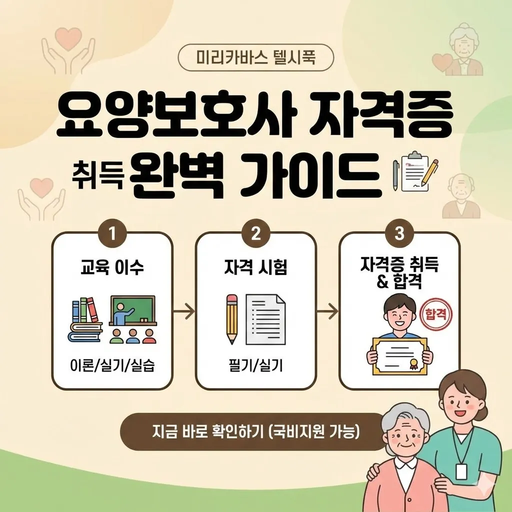 요양보호사 자격증 취득방법, 교육부터 시험 합격까지 완벽 가이드