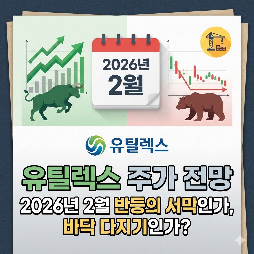 유틸렉스 주가 전망 2026년 2월 반등의 서막인가, 바닥 다지기인가?