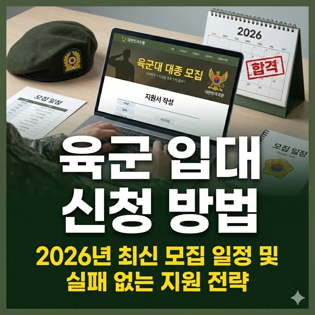 육군 입대 신청방법, 2026년 최신 모집 일정 및 실패 없는 지원 전략
