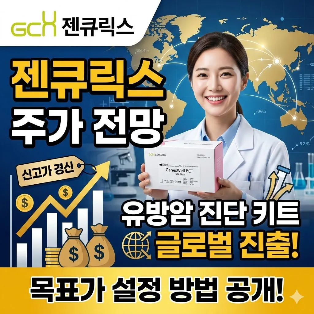 젠큐릭스 주가 전망 유방암 진단 키트 글로벌 진출 및 목표가 설정 방법