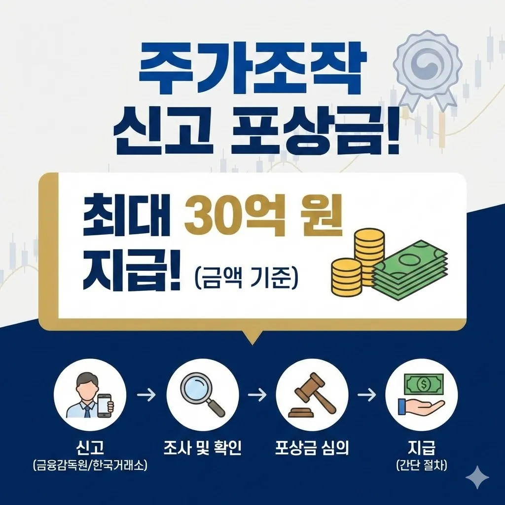 주가조작 신고 포상금 지급 금액 기준과 절차