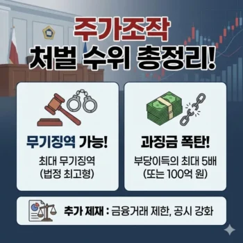 주가조작 처벌 수위 무기징역 및 과징금 총정리