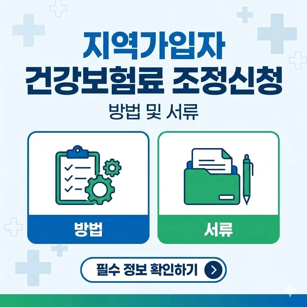 지역가입자 건강보험료 조정신청 방법 및 서류