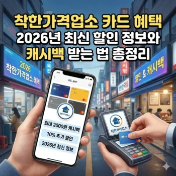 착한가격업소 카드 혜택 2026년 최신 할인 정보와 캐시백 받는 법 총정리
