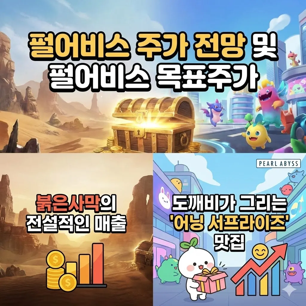 펄어비스 주가 전망 및 펄어비스 목표주가, 붉은사막의 전설적인 매출과 도깨비가 그리는 '어닝 서프라이즈' 맛집