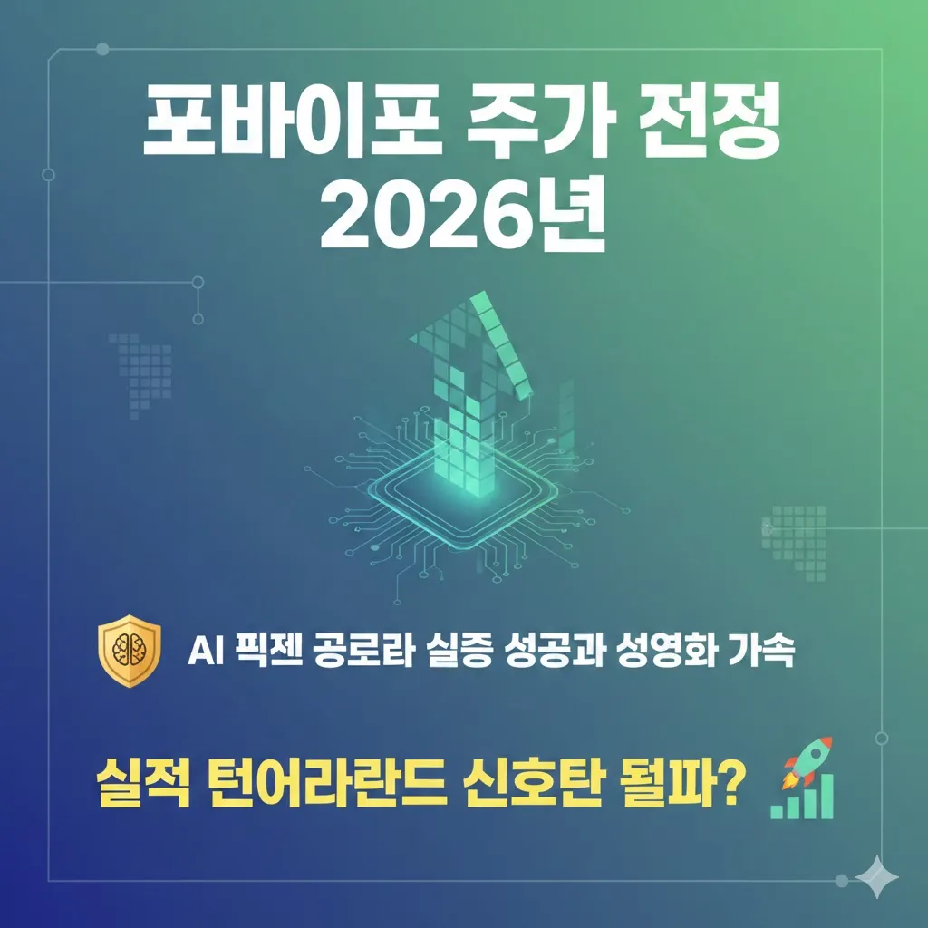 포바이포 주가 전망 2026년 AI 픽셀 글로벌 실증 성공과 상용화 가속, 실적 턴어라운드 신호탄 될까?