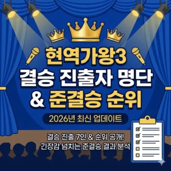 현역가왕3 결승 진출자 명단 및 준결승 순위 (2026년 최신 업데이트)